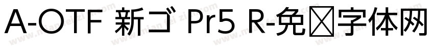 A-OTF 新ゴ Pr5 R字体转换
